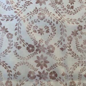 Lucky Brand Shower Curtain Rose Pink Floral Wreath‎ 72x72 Recycled Cotton New